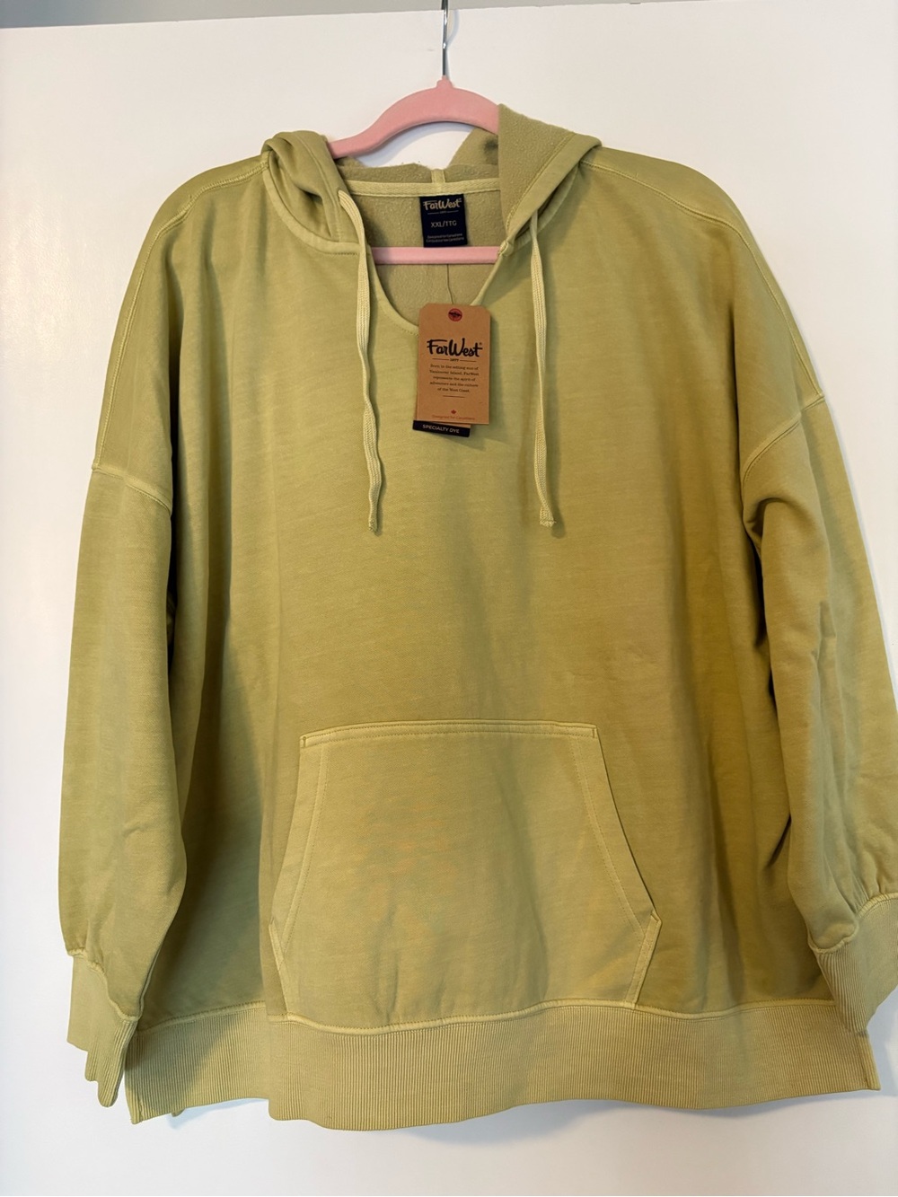 FarWest  Hooded Pullover Sweater - Olive Green